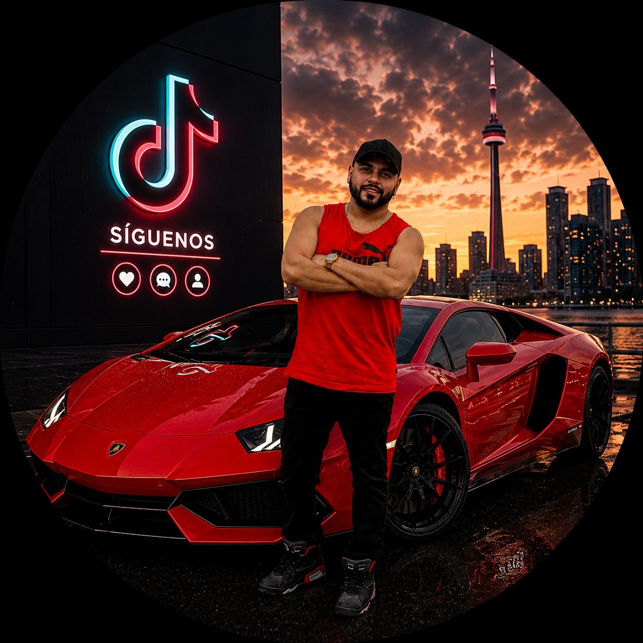 Red Lamborghini premium automotive showcase